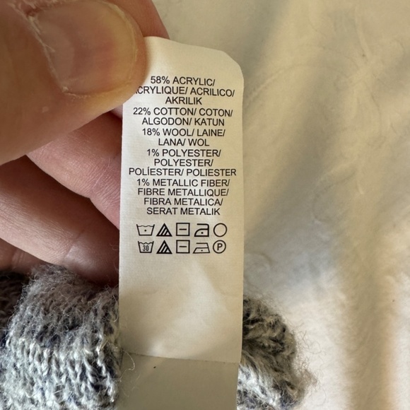 Lucky Brand Wool Blend Multicolor Metallic Short Sleeve Open Cardigan Size XS/S - Picture 11 of 14